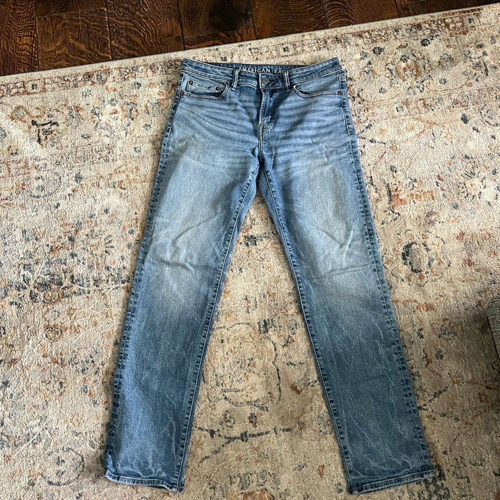American Eagle Outfitters Blue Straight Jeans - Picture 2 of 5